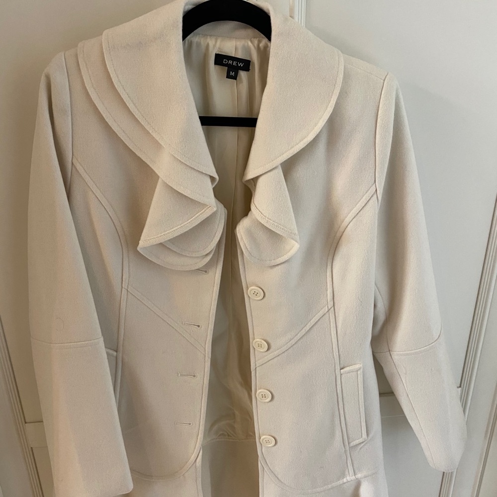 Drew white coat